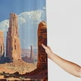 thumbnail image 3 of Creowell  National Parks Shower Curtain, Grand Canyon Rock Formations Redrocks Carved American Arizona Desert, Cloth Fabric Bathroom Decor Set with Hooks, Orange Blue White, 3 of 7