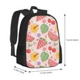 thumbnail image 3 of DouZhe Lightweight Backpack, Pink Pastel Fruit Motif Prints Travel Outdoor Hiking Bag School Bookbag Casual Daypack Backpacks for Women Men, 3 of 7