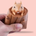thumbnail image 4 of Trayknick Squeeze Toy Telescopic Squirrel Arise Design Silicone Stress Relief Decompression Toy for Prank Brown, 4 of 12