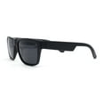 thumbnail image 3 of Polarized Mens Simple Light Weight Horn Rim Gentlemanly Hipster Rectangle Sunglasses Matte Black - Black, 3 of 4