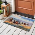 thumbnail image 4 of Western Cowboy Horse Front Door Rugs 2x3 ft Vintage Grassland Scenery Ethnic Small Rug for Entryway Non Slip Washable Bathroom Door Mat Absorbent Floor Mat for Indoor Entrance, 4 of 9