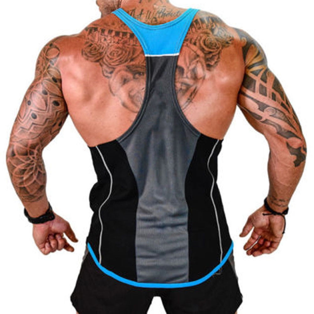 Hirigin Men Gym Sleeveless Tank Top Muscle Sport Workout Fitness Vest ...