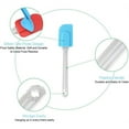thumbnail image 4 of Silicone Spatula Set - Heat Resistant & BPA Free - 4 Piece Nonstick Rubber Spatula for Cooking, Baking, Mixing, Frosting - Dishwasher Safe Kitchen Utensils - 9.5" Long, 4 of 8