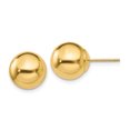 thumbnail image 1 of 14k Yellow Gold 10mm Ball Stud Earrings Button, 1 of 6
