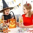 thumbnail image 4 of Light Up Halloween Candy Bags, Reusable Halloween Bucket with Handle Glow in The Dark Trick or Treat LED Goodies Bag for Kids Party Favor Supplies, 4 of 5
