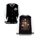 thumbnail image 6 of Tiijoy Toddler Girl's Bomber Jacket Flower Print Baseball Sweatshirt Coat, Sizes 2-3, 6 of 6