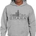thumbnail image 2 of Skyline Omaha Nebraska Hoodie Sweatshirt Unisex 5X-Large Grey, 2 of 5