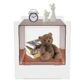 thumbnail image 3 of Modern Acrylic Nightstand Side Table with Storage Shelf Clear Bedside Table End Table for Living Room Bedroom (Brown), 3 of 9