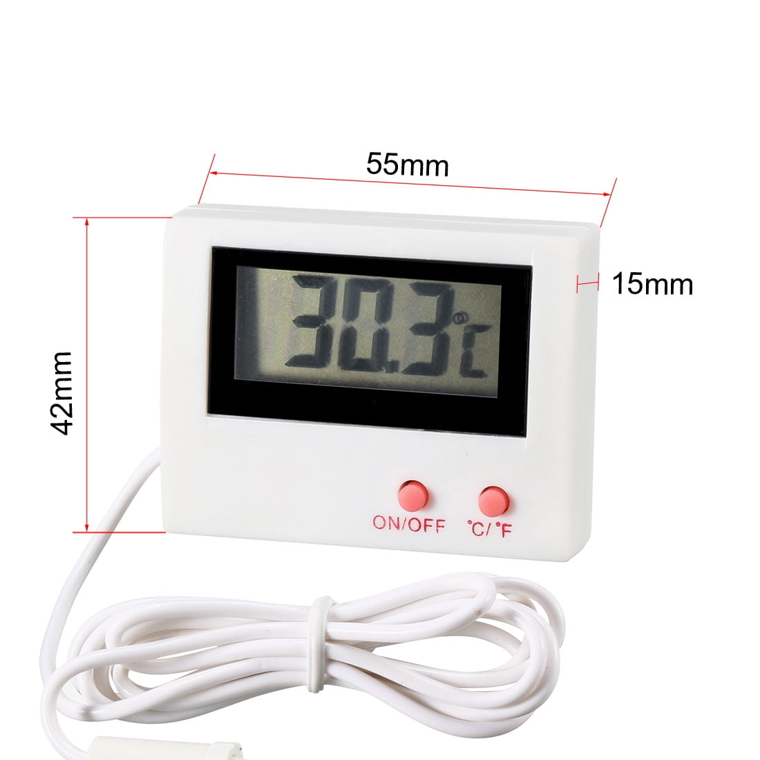 Unique Bargains Temperature Gauge Aquarium Thermometer with Probe for Fish Tank