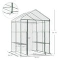 thumbnail image 3 of YYDSBNHH Walk-in Greenhouse, 5' x 5' x 6', Hot House with 3-Tier Shelving, Roll-Up Door, for Outdoor & Garden, 3 of 9