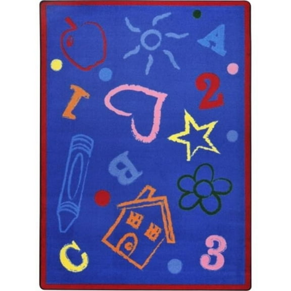 Playful Patterns Kids Art Rectangle Childrens Area Rugs  04 Rainbow - 3 ft. 10 in. x 5 ft. 4 in.