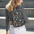 thumbnail image 5 of Vsdgher Holiday Christmas Cookies Print Canvas Backpack Travel Rucksack Unisex Knapsack 15.7/17.7Inch Laptop Backpack for Work,College-Small, 5 of 5