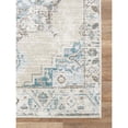 thumbnail image 3 of Abani Urbana 4'W x 6'D URB120A Traditional Distressed Ivory and Light Blue Rug, 3 of 7
