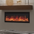thumbnail image 4 of PLAMLE 50 Inch Smart Electric Fireplace with WiFi & Voice Control, Wall Mounted or Recessed Fireplace Insert, Realistic Flame with Crackling Sound, App & Remote Control, 1400W Heater for 400 Sq Ft, 4 of 12