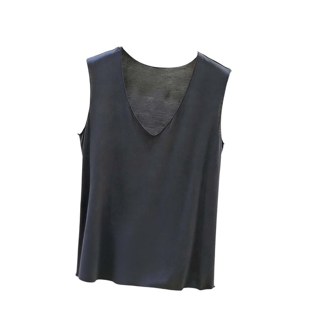 ZVNAΖH Women's Plus Size Modal Tank Top, V-Neck Ruffle Hem Sleeveless Summer Layering Tops Undershirt, M-5XL