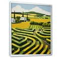 thumbnail image 2 of Designart "Vineyard Landscape Rendered In De Stijl Style" Vineyard Floater Framed Wall Art Prints, 2 of 5