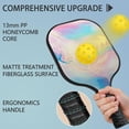 thumbnail image 4 of Pickleball Paddles Set Of 1, Fiberglass Surface, Turquoise Marble Pattern, 1 Paddle, 2 Balls & Bag, 4 of 5
