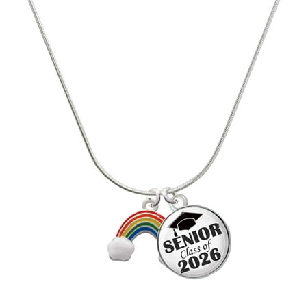 Delight Jewelry Silver-tone Enamel Rainbow – Silvertone Senior Class of 2026 Dome Necklace 18 Delight Jewelry Silver-tone Enamel Rainbow – Silvertone Senior Class of 2026 Dome Necklace 18