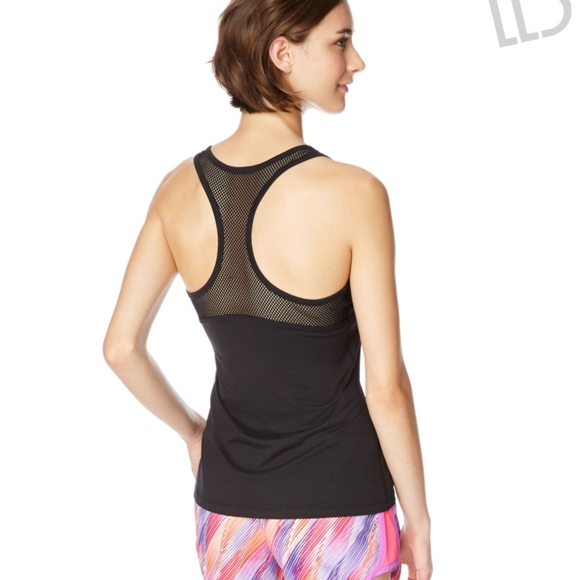 Aeropostale Womens Mesh Back Tank Top, Black, Juniors, X