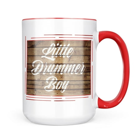 

Neonblond Painted Wood Little Drummer Boy Mug gift for Coffee Tea lovers