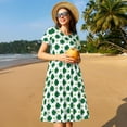 thumbnail image 4 of Balery St. Patrick’s day Pattern Womens Dresses Loose Short sleeve Sundresses Swimsuit Coverup 2025 Summer Casual Dress for Women - A-Line Swing Dress, 4 of 6