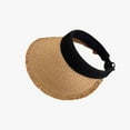 thumbnail image 3 of Summer Wide Brim Straw Hat With Open Top For Women Rain Hat Womens Hat for Women Fashionable Roofing Hats Hand Fan Sunhat Boy Beach Hat Sombrero Hat for Beach Hooray Hat Leopard Roll up Bow Visor Wide, 3 of 3