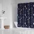 thumbnail image 2 of Dark Blue Sun Moon Cloud Pattern Shower Curtain 72"x72" ,Bathroom Decorative Shower Curtains Set with 12 Hooks,Modern Waterproof Washable Shower Curtain, 2 of 6