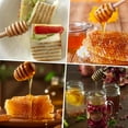 thumbnail image 4 of Jimin 4PCS Honey Mixing Stirrer, Wooden Honey Dipper, Smooth Honey Comb Stick, Honey Spoon Collecting Dispensing Drizzling Jam, 4 of 12