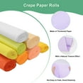 thumbnail image 2 of Uxcell 2-Pack Crepe Paper Rolls 8.2ft x 20 Soft Paper Streamer Sheet Decorative Craft Streamer [Lotus Color], 2 of 2