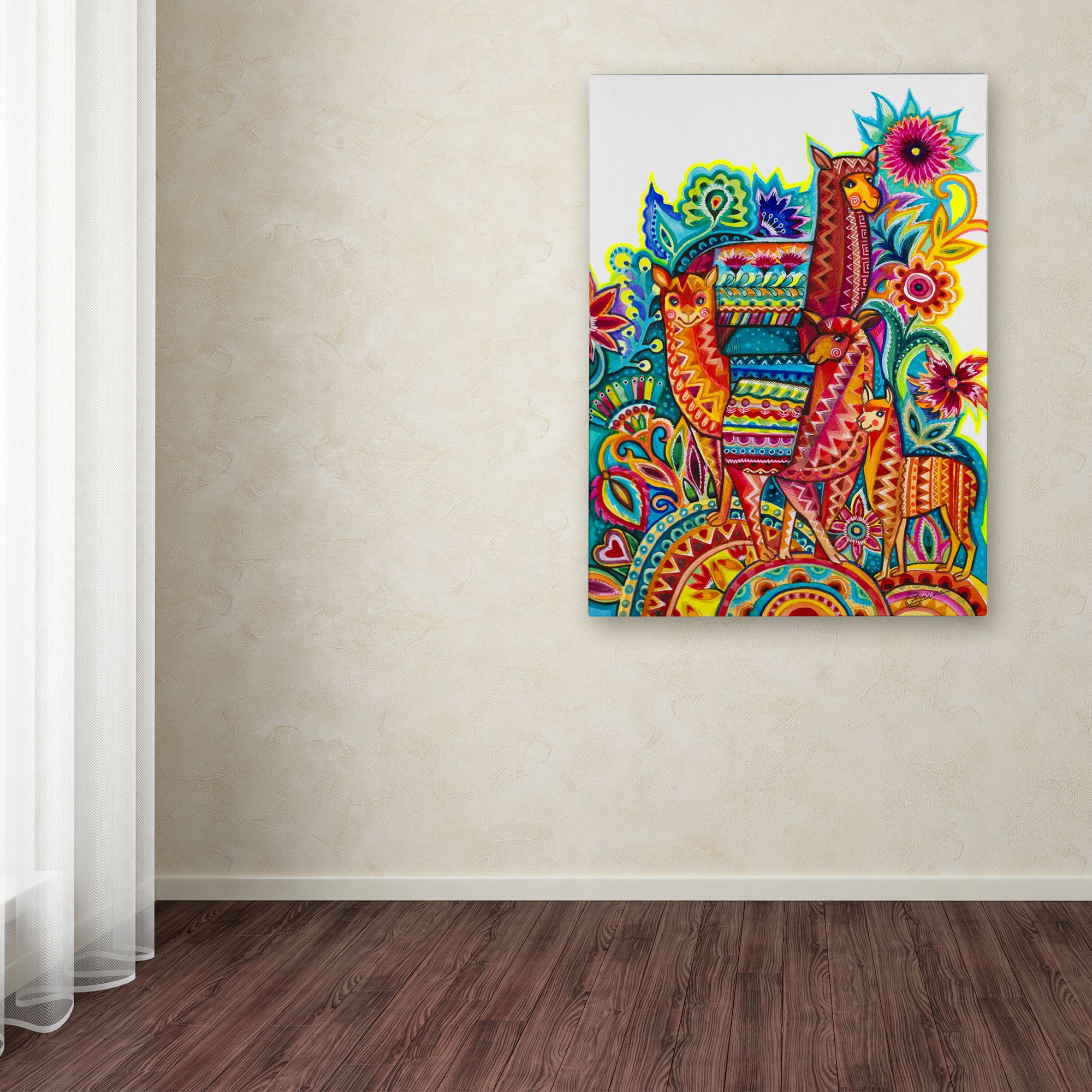Trademark Fine Art 'Alpaca From Mexico' Canvas Art by Oxana Ziaka