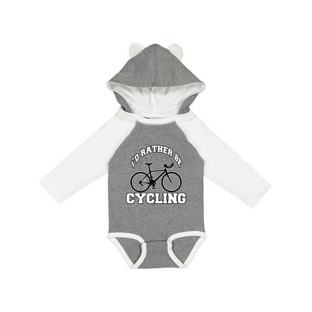 

Inktastic I d Rather Be Cycling Gift Baby Boy or Baby Girl Long Sleeve Bodysuit