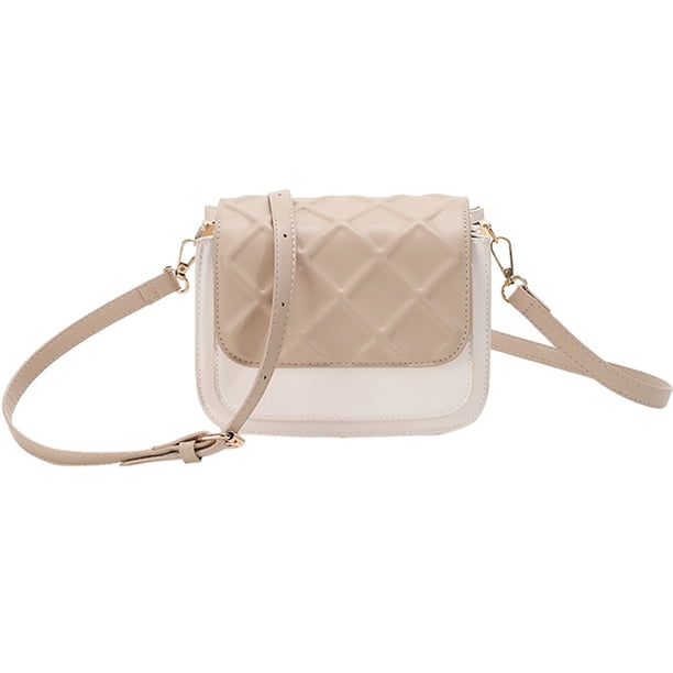 Bolso de mano pequeño para mujer, bolso de hombro, lindo bolso de mano, bolso de mensajero de cuero, billetera de PU, color caqui