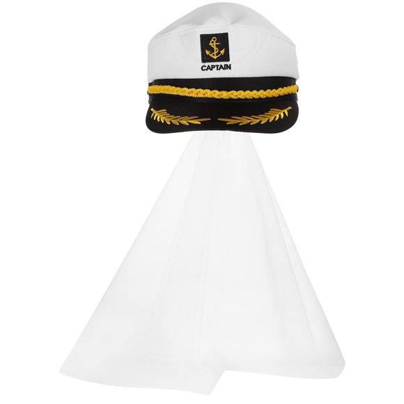 Bride Captain Hat Fashionable Sailor Hat Cosplay Party Captain Hat Adults Yacht Hat Prop