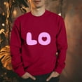 thumbnail image 2 of WREESH Couple Sweatshirts Matching Love - Lo Ve - Valentines Sweatshirts Crewneck Pullover Tops Anniversary Wedding Gifts for Him and Her Wine, 2 of 5