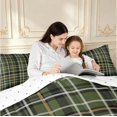 thumbnail image 4 of Manfei Modern Checkered Twin Comforter Sets,Minimalist Check Bedding Set,Green Black,Reversible,2 Pieces,1 Comforter and 1 Pillowcase,2 Pieces,1 Comforter and 1 Pillowcase, 4 of 7
