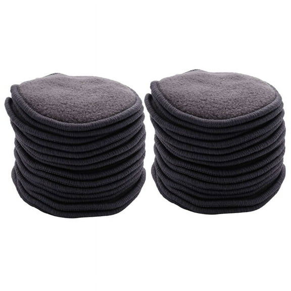 32Pcs Reusable Bamboo Cotton Make Up Remover Pads Washable Triple Layer Facial Skin Care Wipe Pads Cleaning Pad with Bag