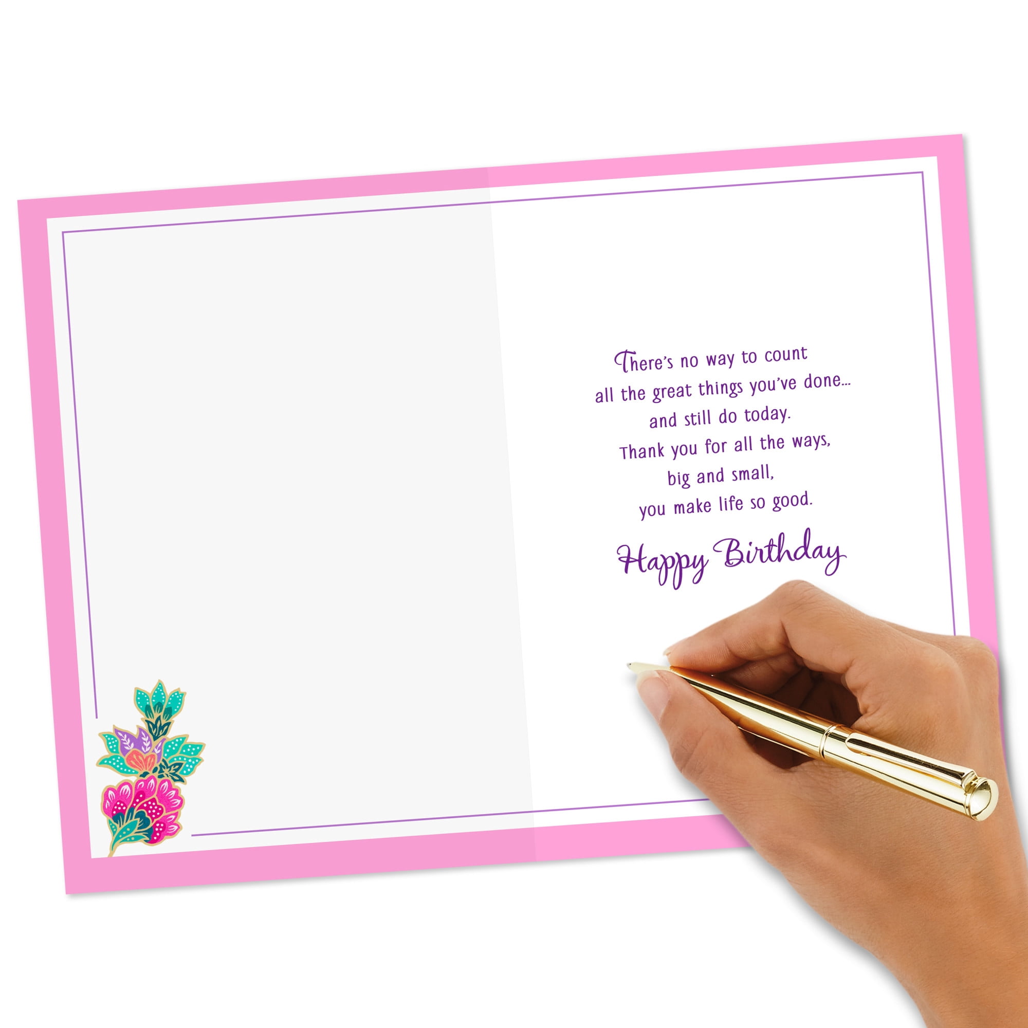 Hallmark Birthday Card for Mom (Counting All the Great Things You Do), 1 count