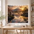 thumbnail image 5 of Koi Fish Swimming in Mountain Lake, Serene Japanese Inspired for Meditation Enthusiasts, Serene Landscape Art Decor, Holiday Gift, Tapestry Wall Hanging for Meditation Room and Yoga Room, 5 of 7