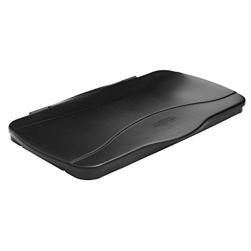 Rubbermaid Commercial Products Fg267400bla Hinged Lid For Vented Slim Jim 20 3 8 X 11 3 8 X 2 3 4 Black 267400bk Walmart Com Walmart Com