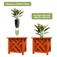 thumbnail image 3 of Pure Garden 15.5-Inch Outdoor Lattice Planter Box Plant Pot 2-Pack, Terracotta, 3 of 9