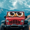 thumbnail image 3 of Yuyamidu Cute Eyes Windshield Sun Shade for Jeep Wrangler, Front Window Sunshade Compatible with Jeep Wrangler TJ JK JL & Gladiator JT 2/4 Door, 3 of 7