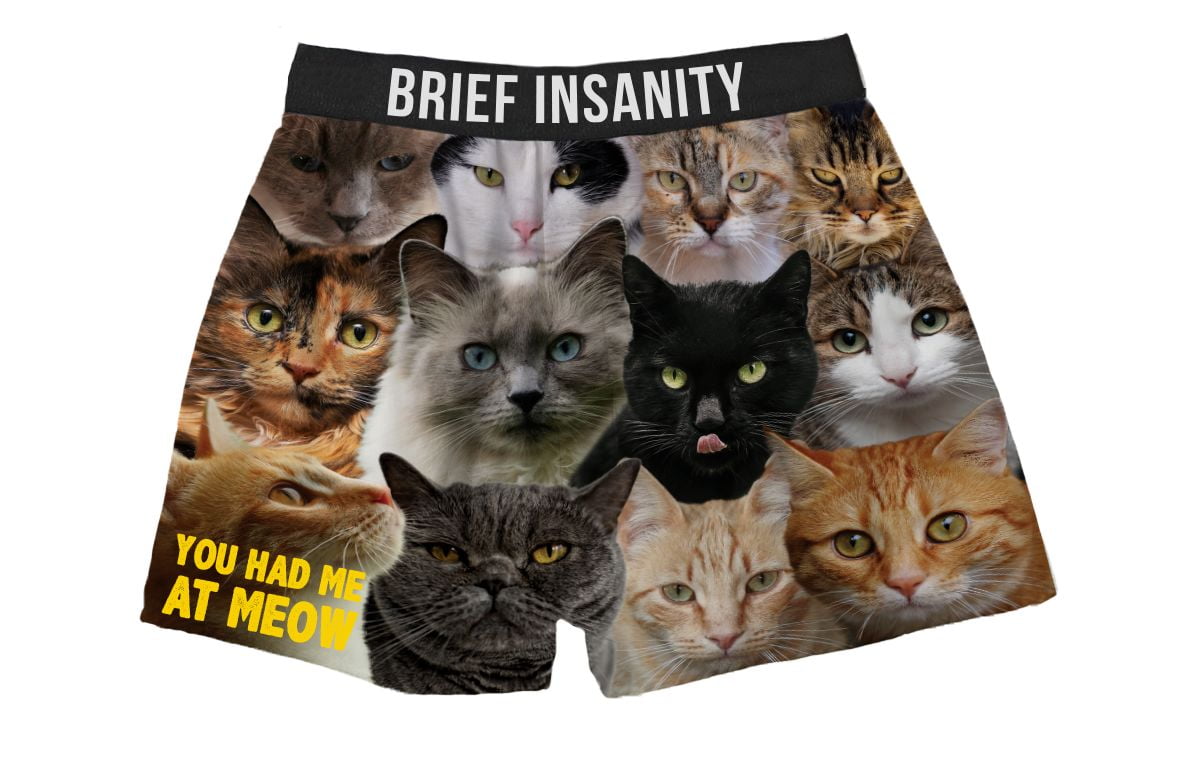 Cats You Had Me at Meow Silky Fun Unisex Briefs Boxer Shorts Gifts for Men Women