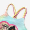 thumbnail image 5 of Barbie Toddler Girls Swimsuits Graphic Heart Tie Dye Ruffled One Piece Bathing Suits Sizes 3-10, 5 of 8