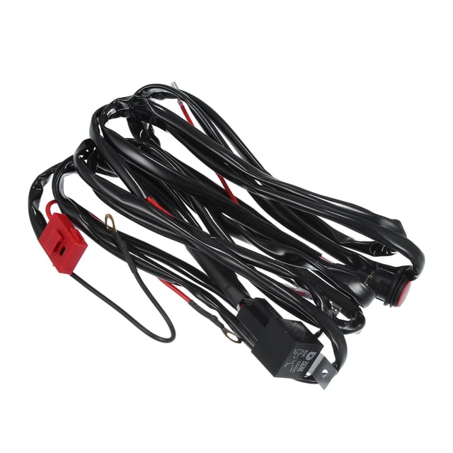 LED Work Light Bar Wiring Harness Kit for Off Road with 2 2m/6.7ft Long Plastic Ruber 1 Set