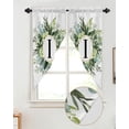 thumbnail image 2 of Swag Curtains, Farmhouse I Letters with Watercolor Eucalyptus Wreath Rod Pocket Kitchen Curtains Valances Tier Curtains Swag Valance Curtains for Bedroom Living Room 36" x 36", 2 Panels, 2 of 6