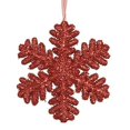 thumbnail image 1 of Vickerman 9" Red Styrofoam Glitter Snowflake Christmas Ornament, 1 of 1
