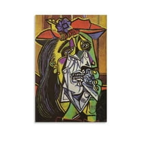 Pablo Picasso Spanish Artist Crying Abstract Posters of Women. Artworks Canvas Poster Room Aesthetic Wall Art Prints Home Modern Decor Gifts 24x36inch(60x90cm)