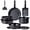 17pcs Gray large size, variant on Gipp 21 Piece Ceramic Pots and Pans Set Non Stick, Cookware Set with Detachable Handles, Safe for Ovens and Dishwashers,Induction Cookers RV Kitchen