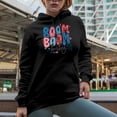 thumbnail image 2 of Boom Boom Baby, 4th of July Gift, Black Hooded Sweatshirt or Hoodie, Small, 2 of 5