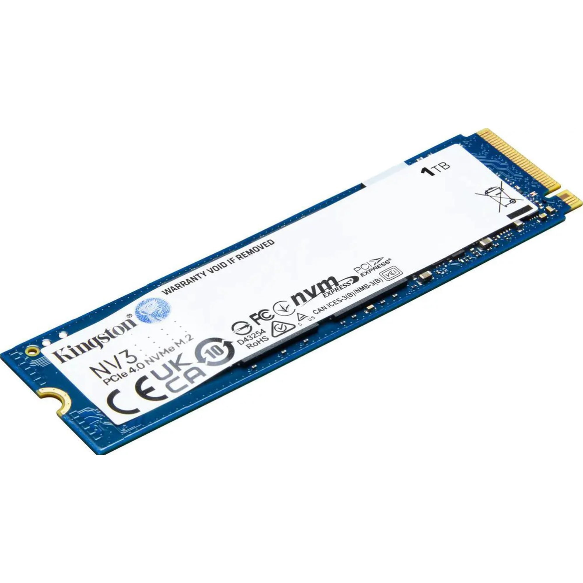 Kingston NV3 1TB M.2 2280 NVMe SSD PCIe 4.0 Gen 4x4 Up to 6000 MB